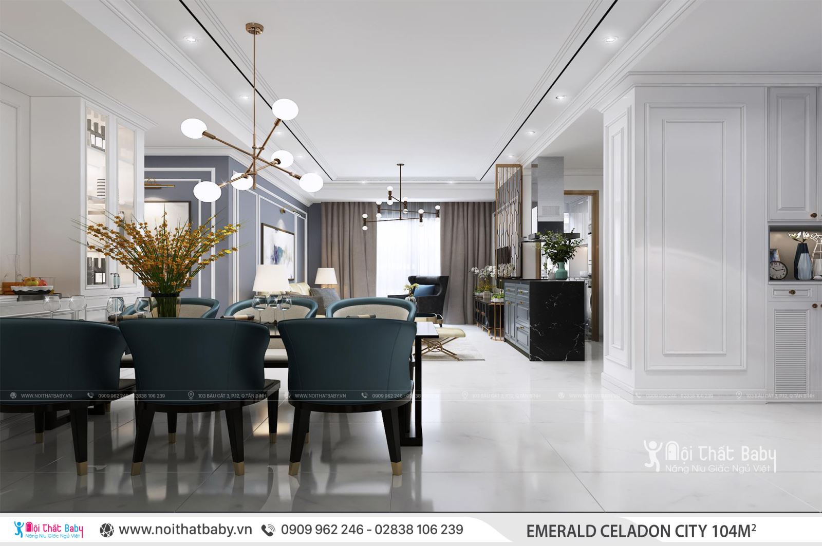 Tổng hợp các mẫu thiết kế nội thất Chung cư Emerald Celadon City